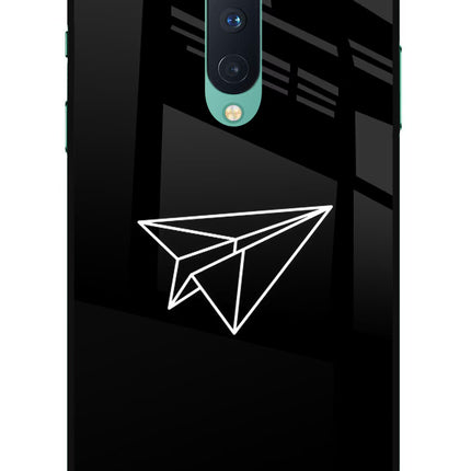 Paper Plane White Oneplus 8 Glass Case