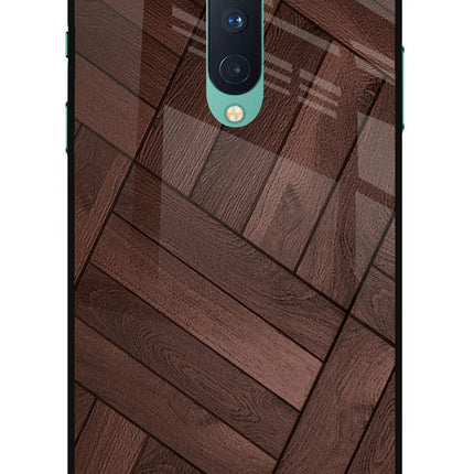 Wooden Texture Design Oneplus 8 Glass Case