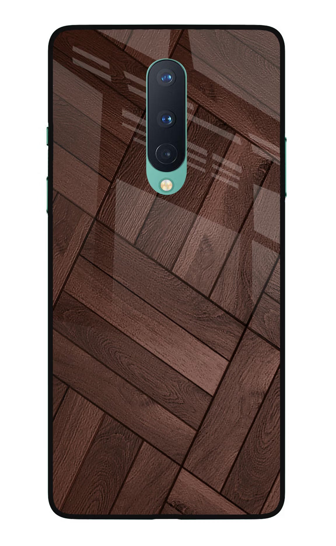 Wooden Texture Design Oneplus 8 Glass Case