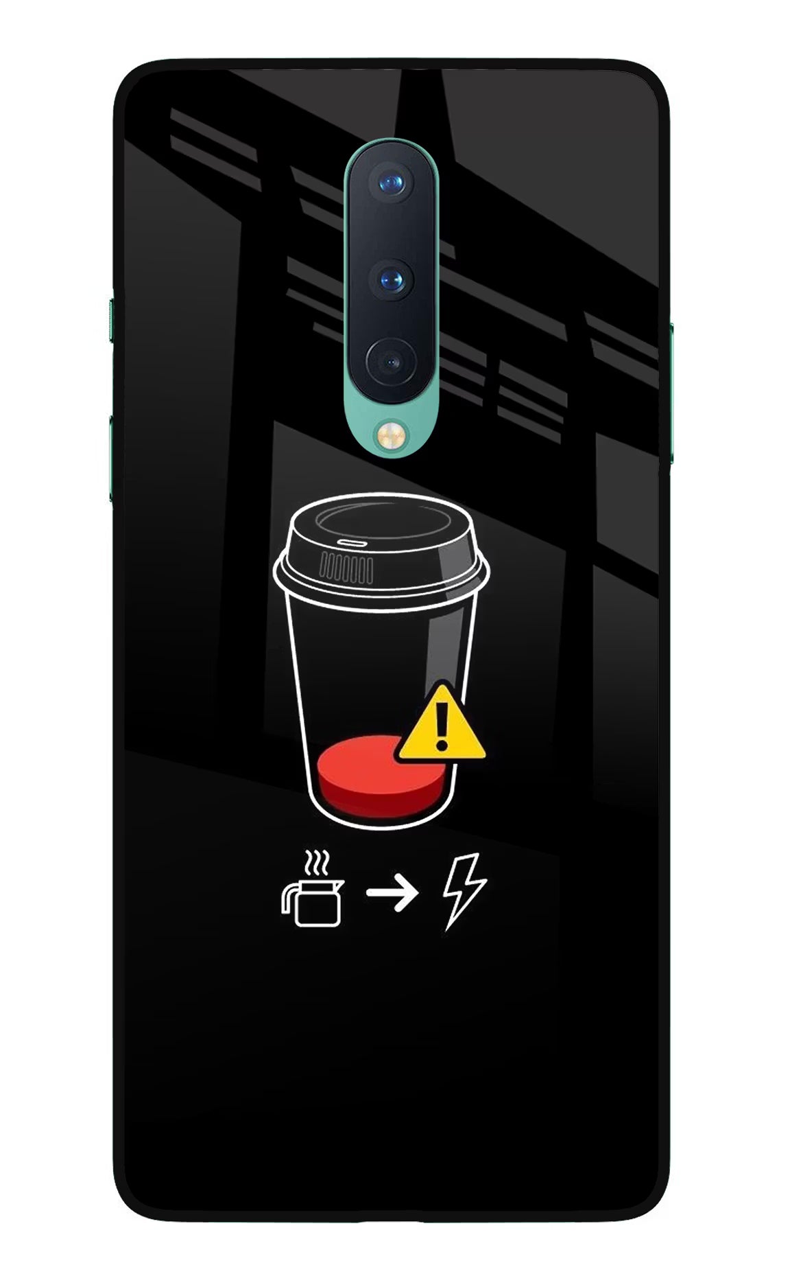 Coffee Oneplus 8 Glass Case Back Cover by Casekaro