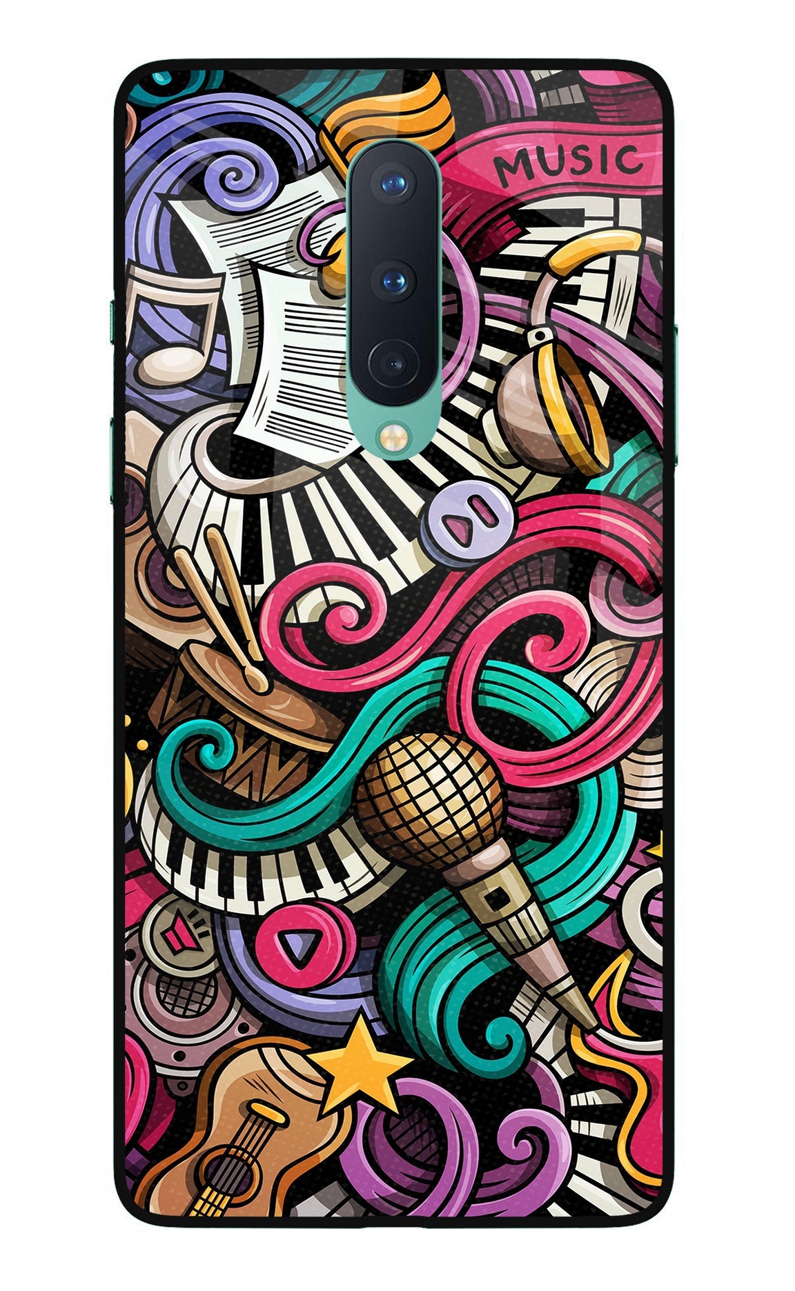 Music Abstract Oneplus 8 Glass Case