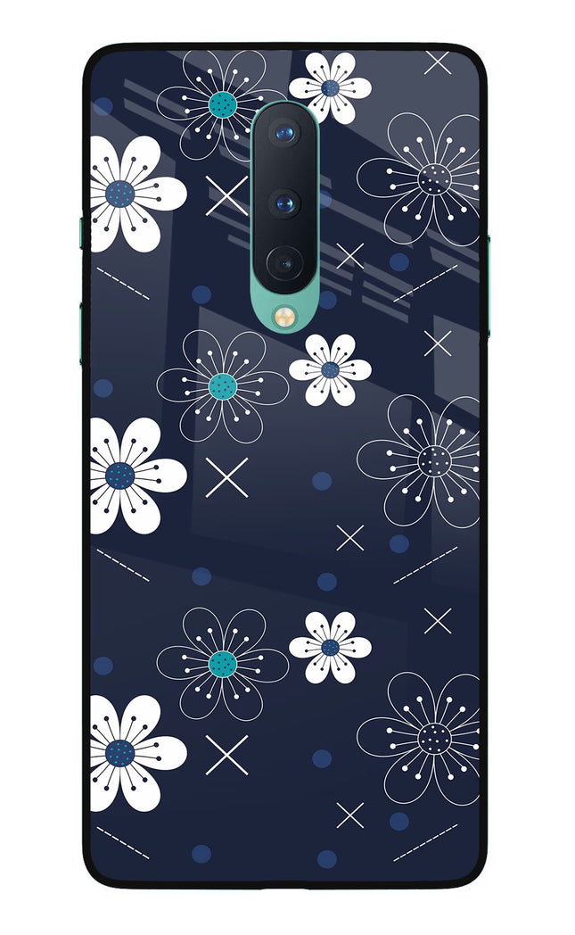 Flowers Oneplus 8 Glass Case