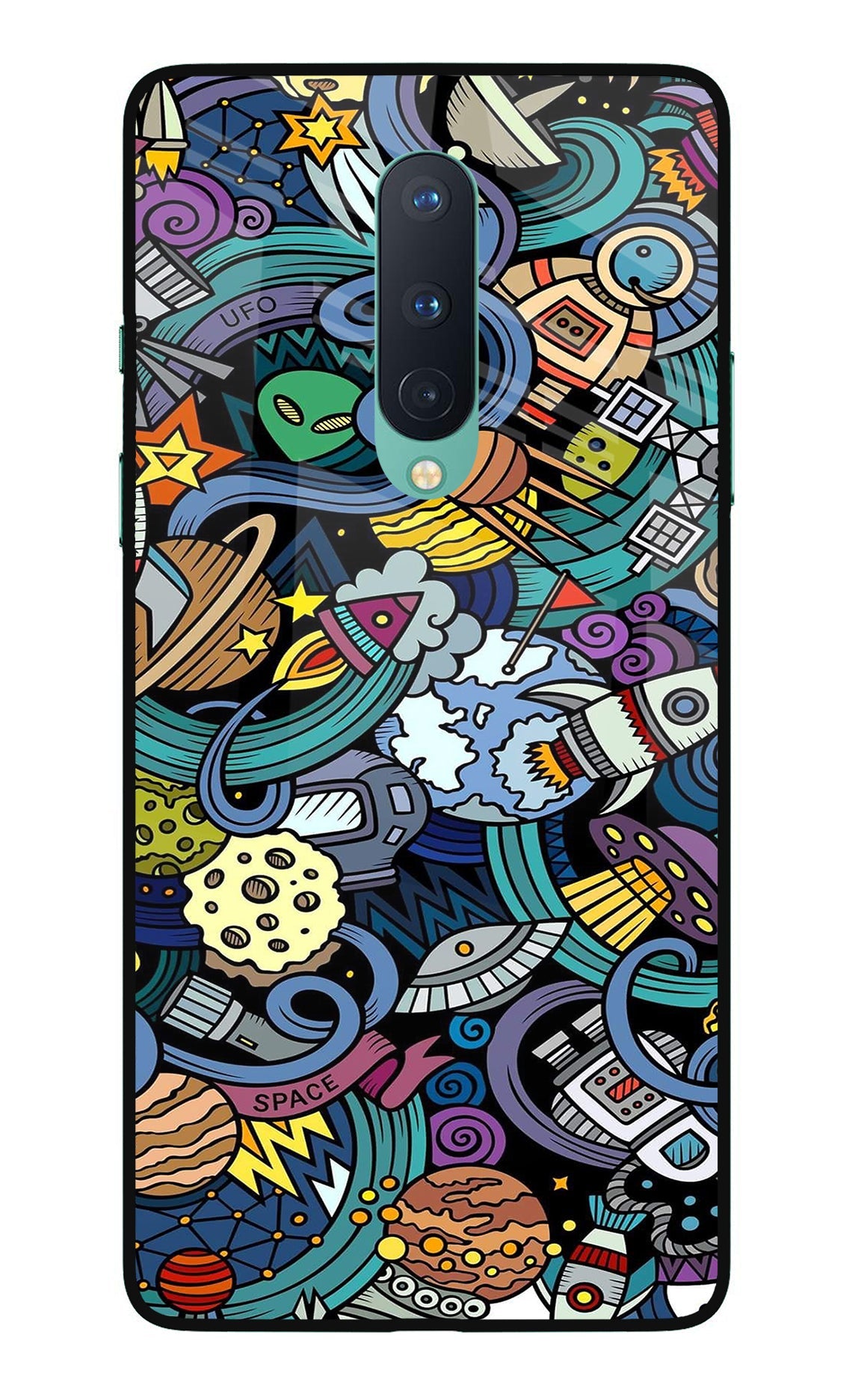 Space Abstract Oneplus 8 Glass Case
