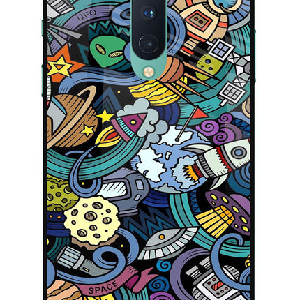 Space Abstract Oneplus 8 Glass Case