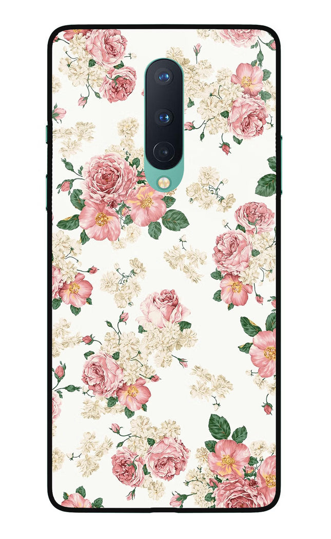 Flowers Oneplus 8 Glass Case