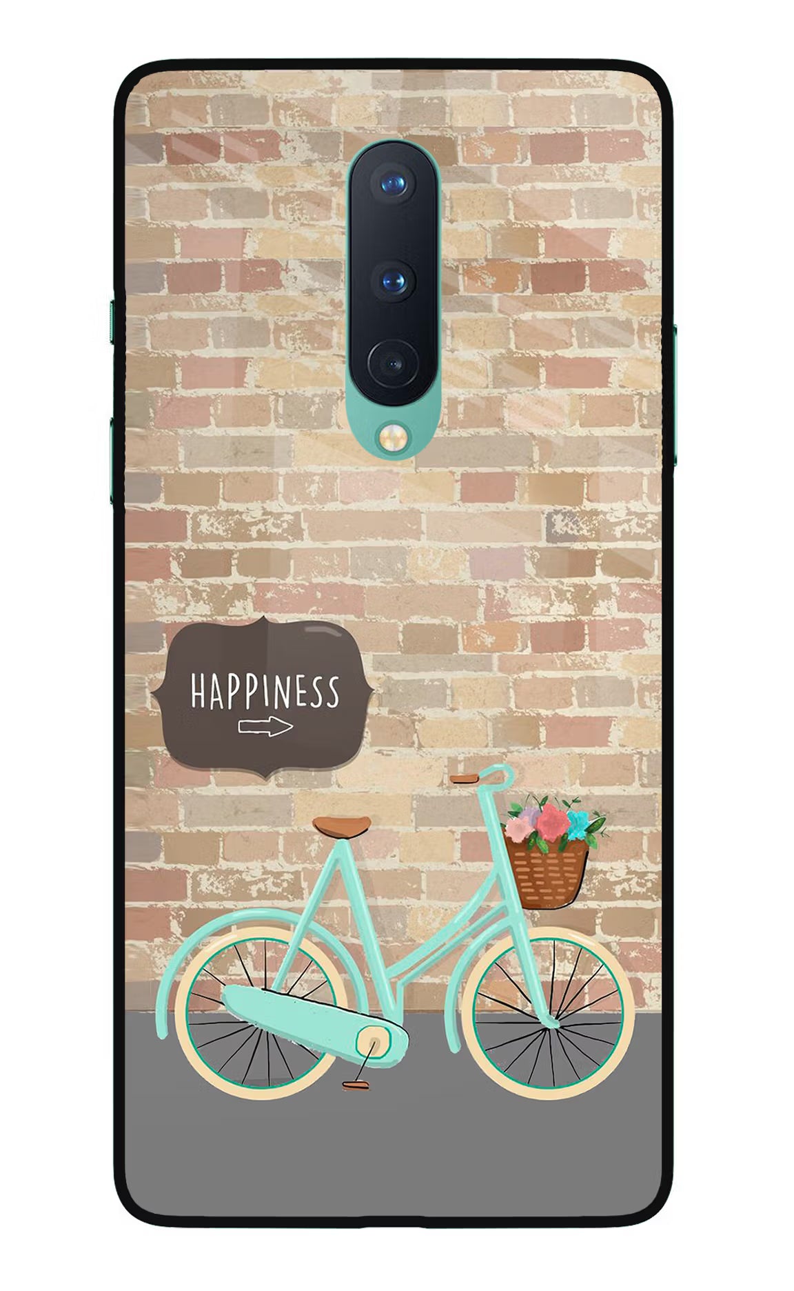 Happiness Artwork Oneplus 8 Glass Case Back Cover by Casekaro