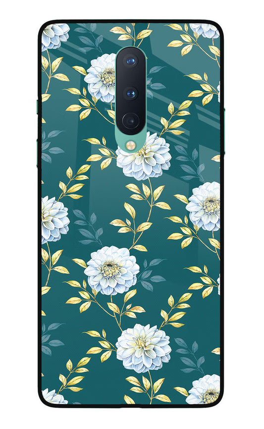 Flowers Oneplus 8 Glass Case