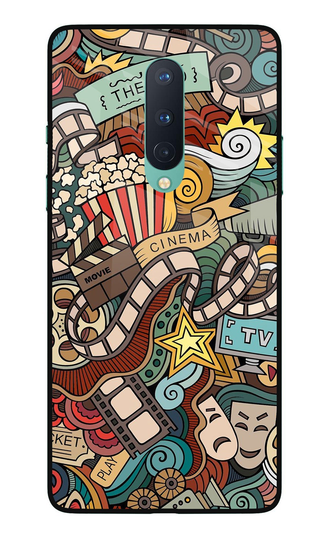 Cinema Abstract Oneplus 8 Glass Case