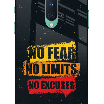 No Fear No Limits No Excuse Oneplus 8 Glass Case