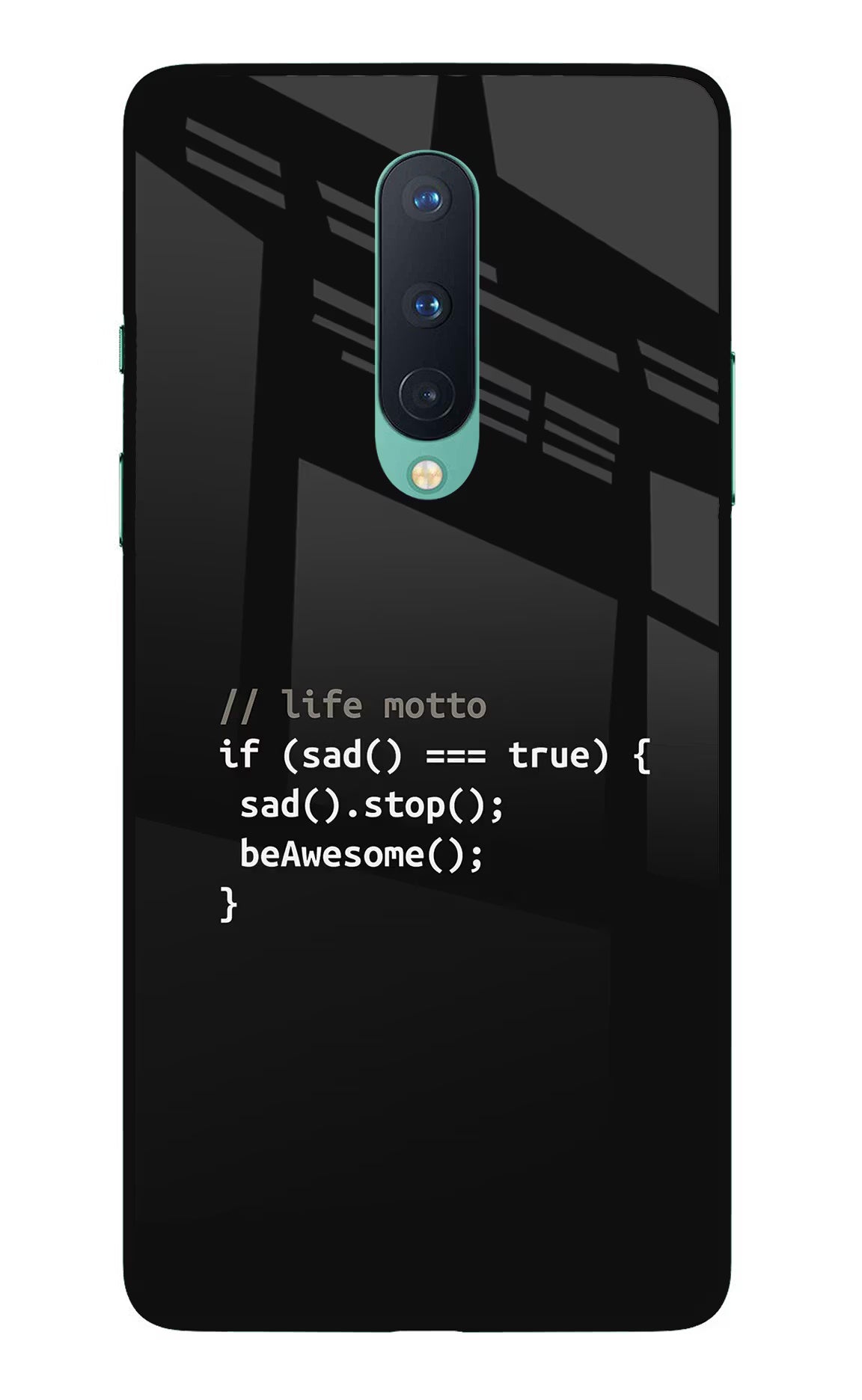 Life Motto Code Oneplus 8 Glass Case
