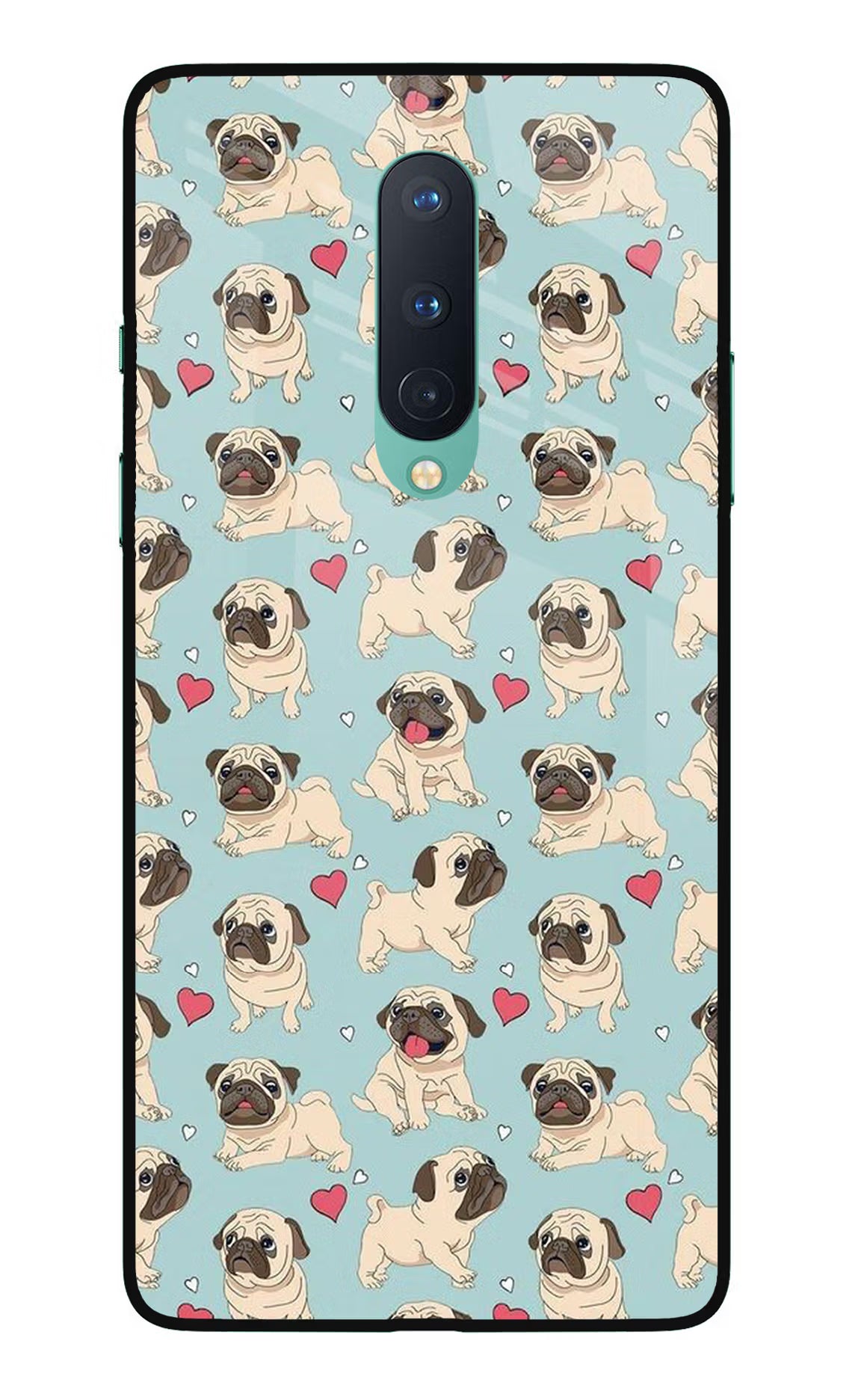 Pug Dog Oneplus 8 Glass Case