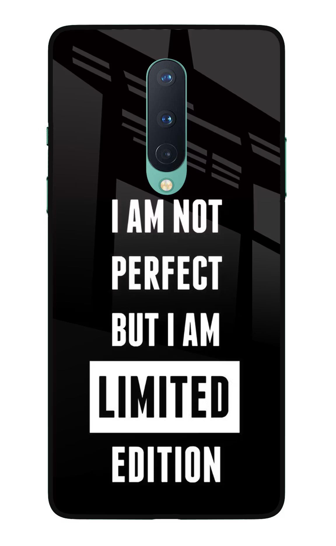 I Am Not Perfect But I Am Limited Edition Oneplus 8 Glass Case Back Cover by Casekaro
