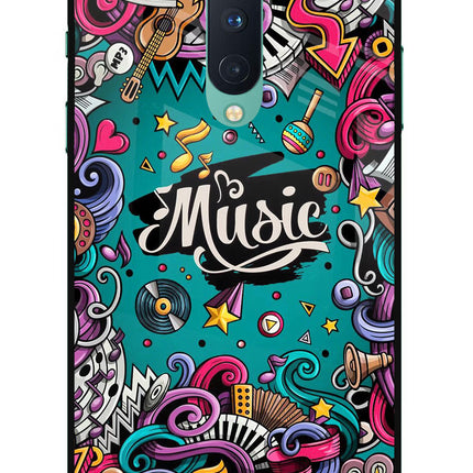 Music Graffiti Oneplus 8 Glass Case