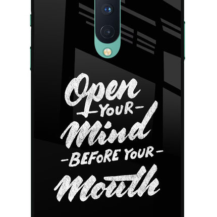 Open Your Mind Before Your Mouth Oneplus 8 Glass Case