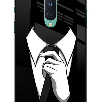 Black Tie Oneplus 8 Glass Case