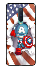 Captain America Oneplus 8 Glass Case Back Cover by Casekaro