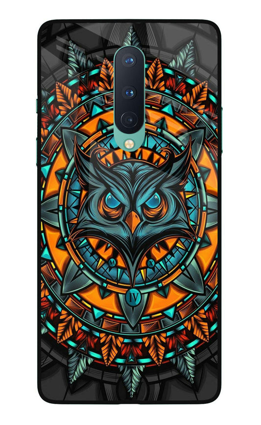 Angry Owl Art Oneplus 8 Glass Case