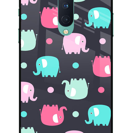 Elephants Oneplus 8 Glass Case