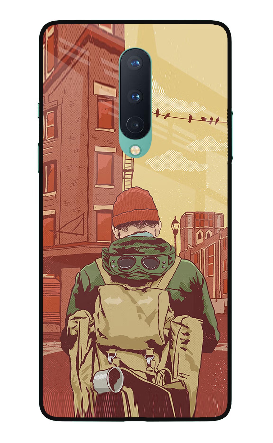 Adventurous Oneplus 8 Glass Case Back Cover by Casekaro