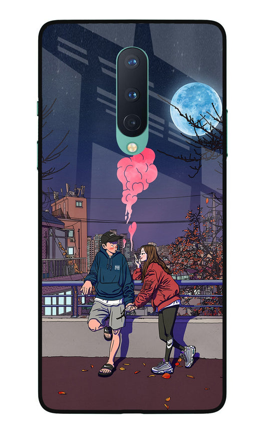 Chilling Couple Oneplus 8 Glass Case
