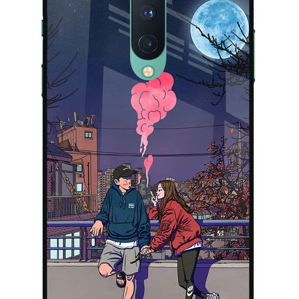 Chilling Couple Oneplus 8 Glass Case