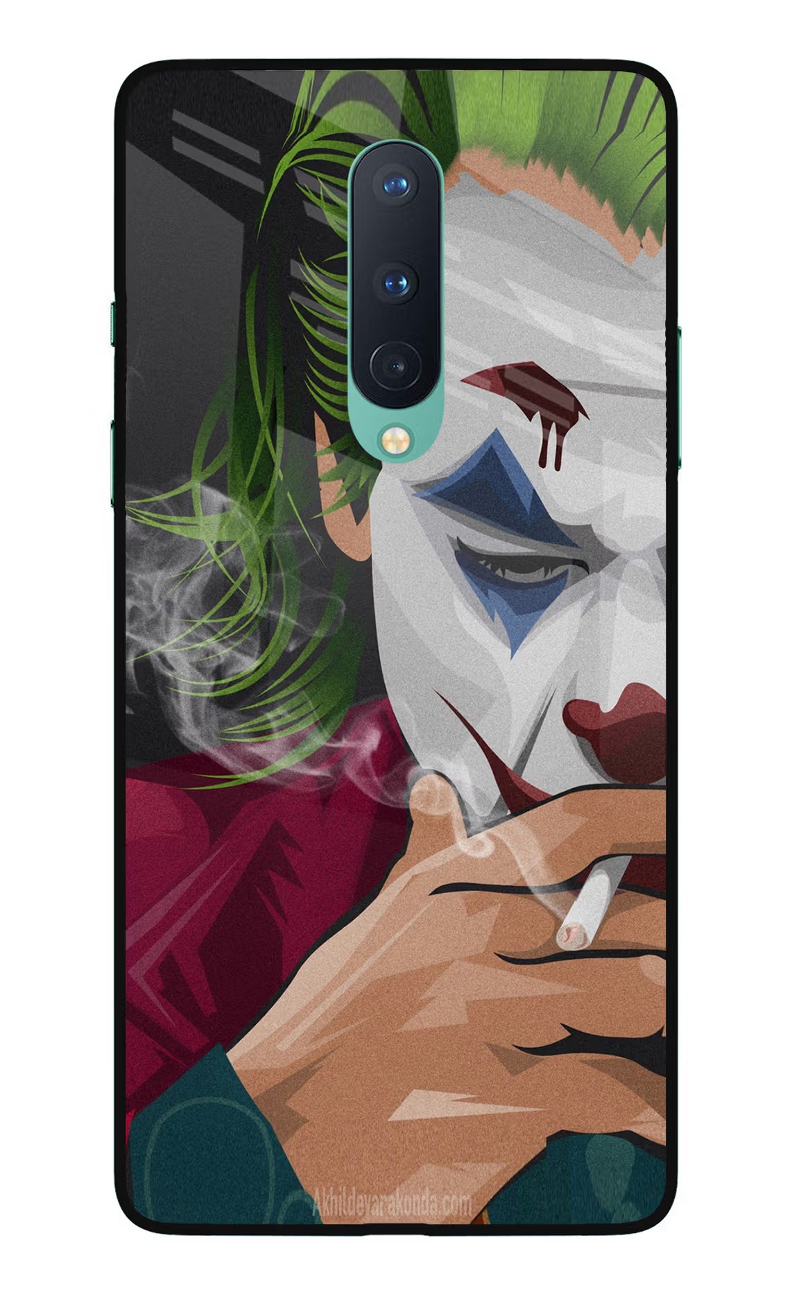 Joker Smoking Oneplus 8 Glass Case Back Cover by Casekaro