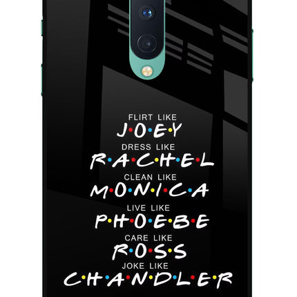 FRIENDS Character Oneplus 8 Glass Case