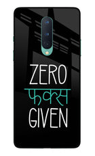 Zero Fucks Given Oneplus 8 Glass Case