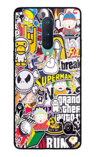Sticker Bomb Oneplus 8 Glass Case