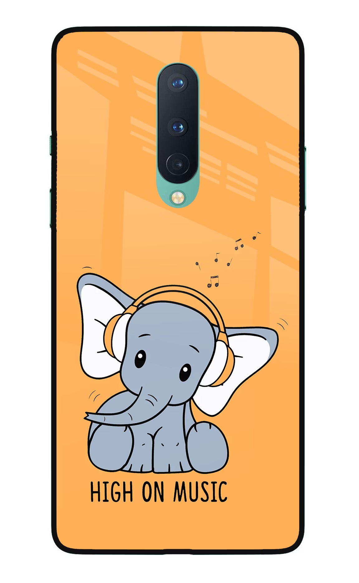 High On Music Oneplus 8 Glass Case Back Cover by Casekaro