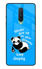 Keep Sleeping Oneplus 8 Glass Case Back Cover by Casekaro