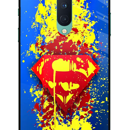 Superman logo Oneplus 8 Glass Case