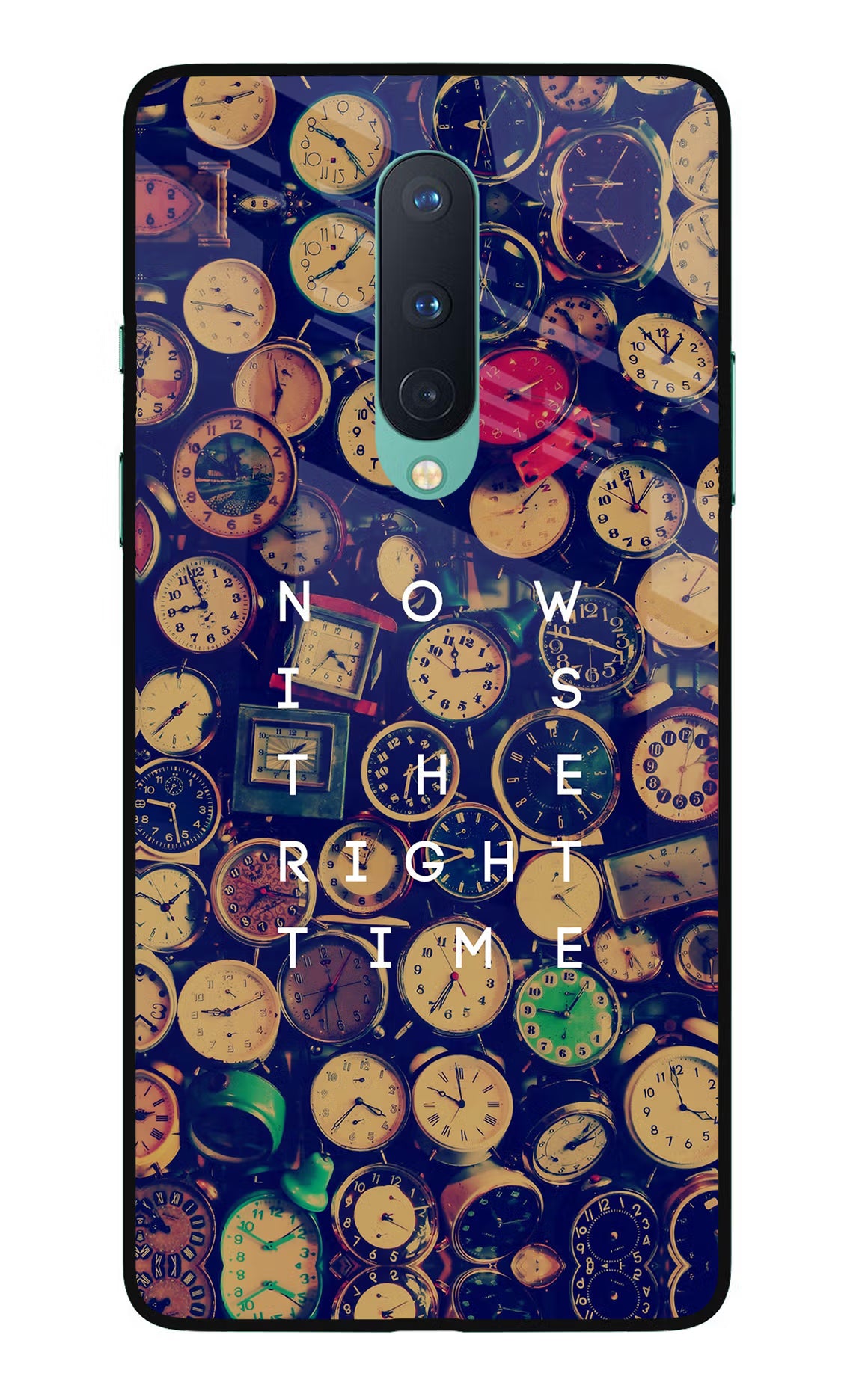 Now is the Right Time Quote Oneplus 8 Glass Case Back Cover by Casekaro