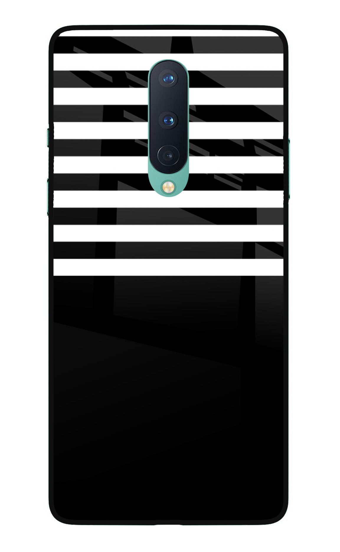 Black and White Print Oneplus 8 Glass Case
