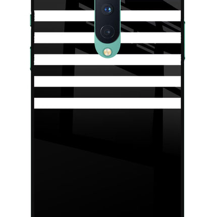Black and White Print Oneplus 8 Glass Case