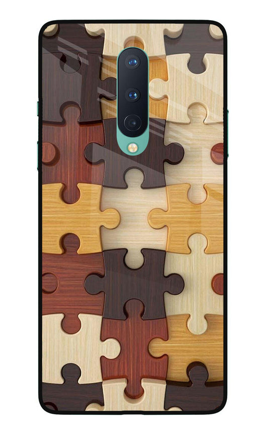 Wooden Puzzle Oneplus 8 Glass Case