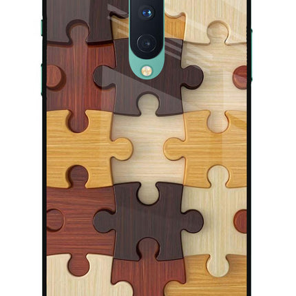 Wooden Puzzle Oneplus 8 Glass Case