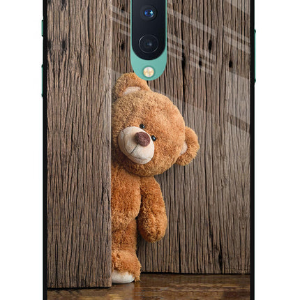 Teddy Wooden Oneplus 8 Glass Case