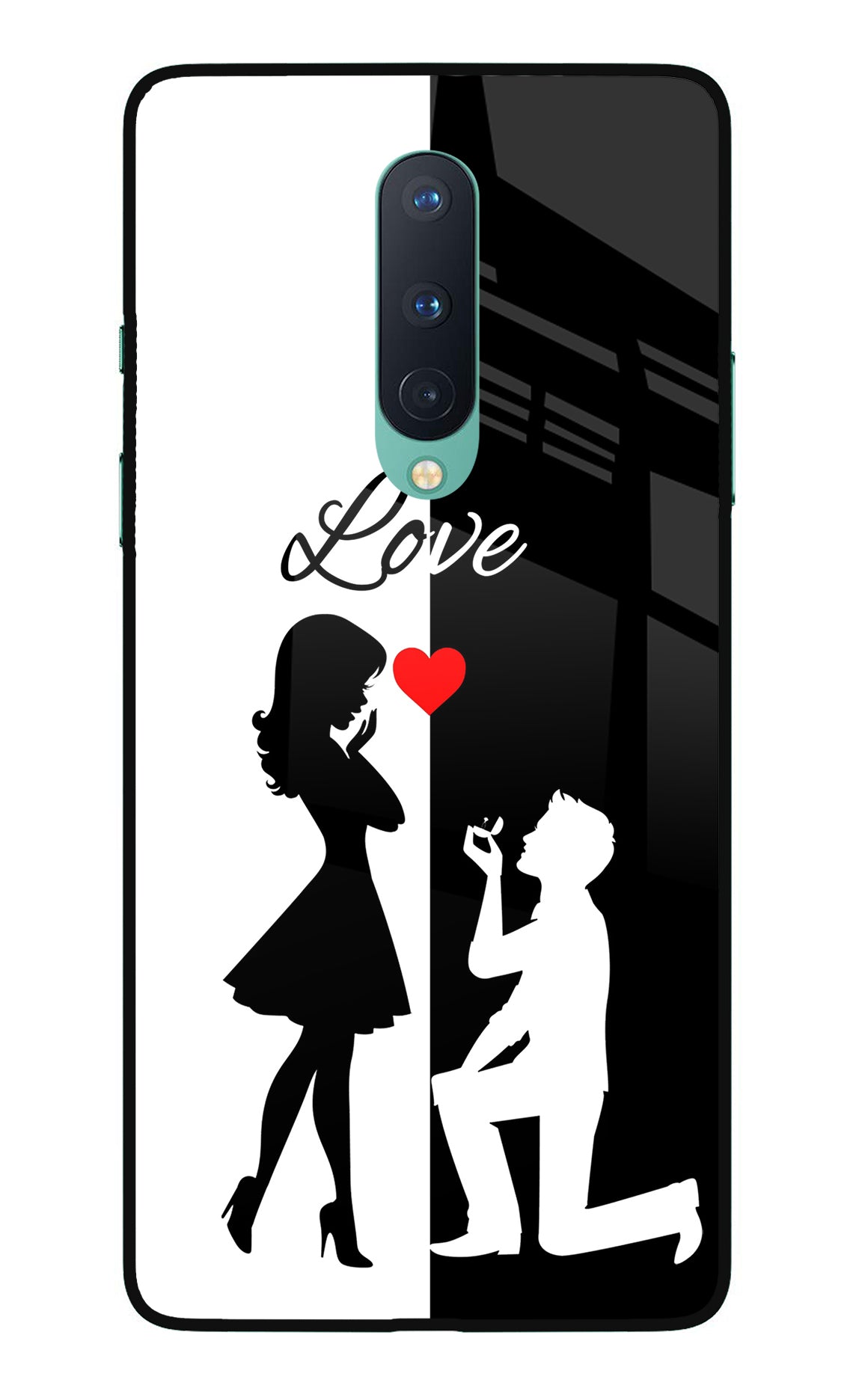 Love Propose Black And White Oneplus 8 Back Cover