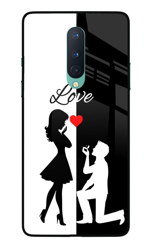 Love Propose Black And White Oneplus 8 Glass Case