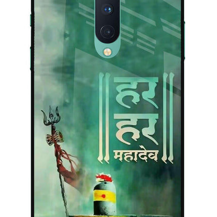 Har Har Mahadev Shivling Oneplus 8 Glass Case