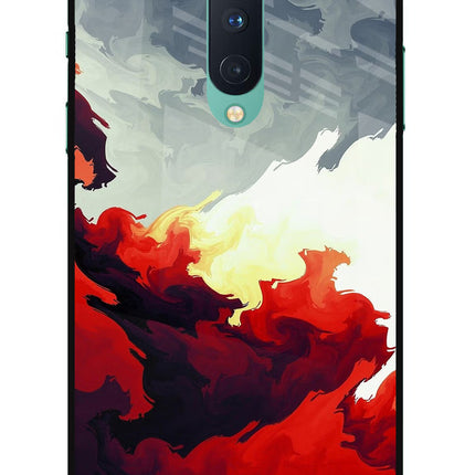 Fire Cloud Oneplus 8 Glass Case