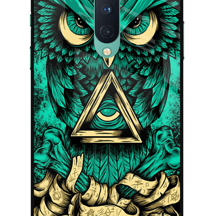 Green Owl Oneplus 8 Glass Case