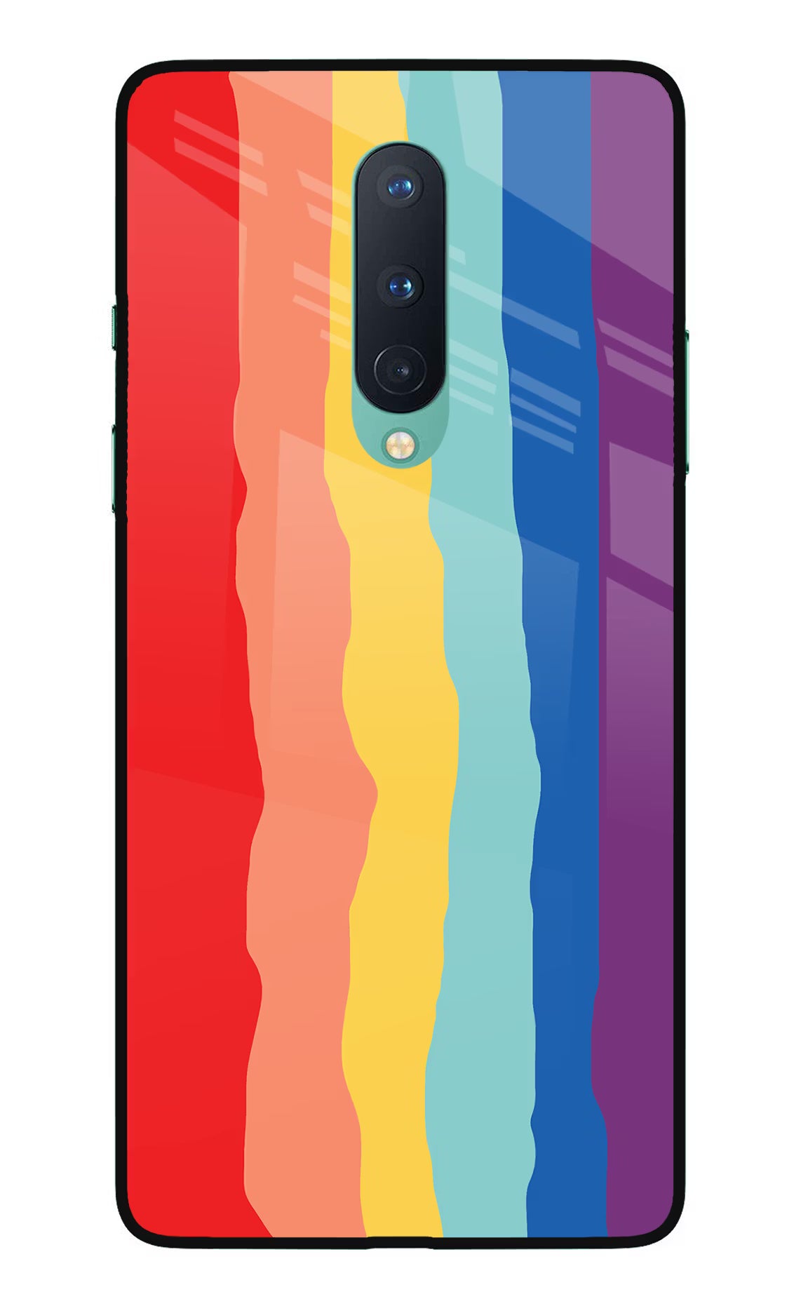 Rainbow Oneplus 8 Glass Case Back Cover by Casekaro