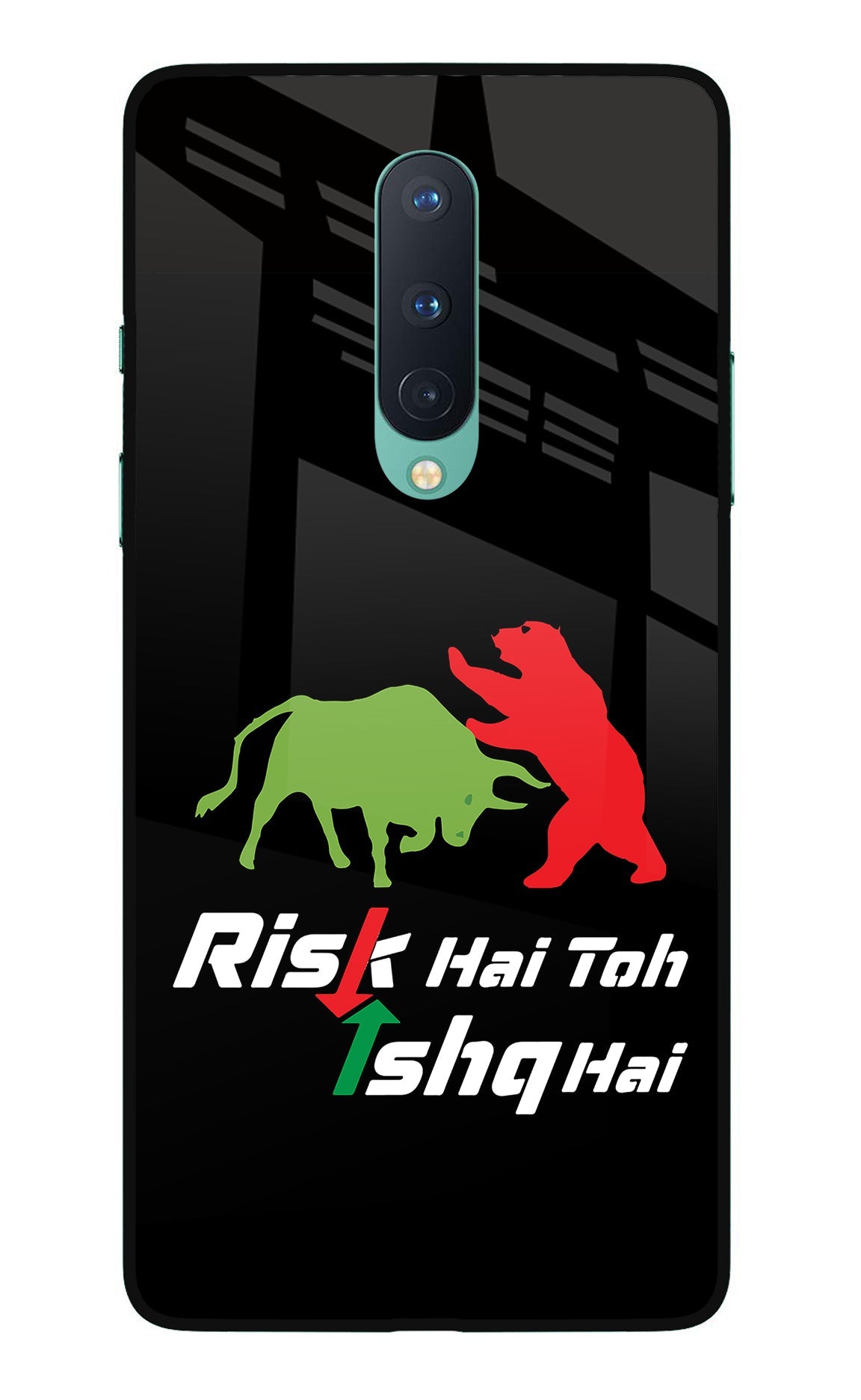 Risk Hai Toh Ishq Hai Oneplus 8 Glass Case