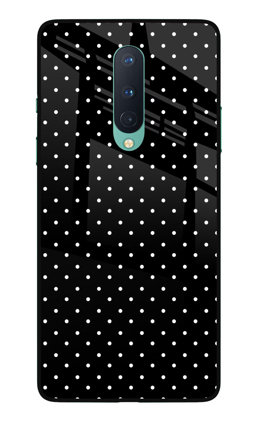 White Dots Oneplus 8 Back Cover, Glass case
