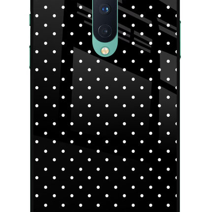 White Dots Oneplus 8 Glass Case