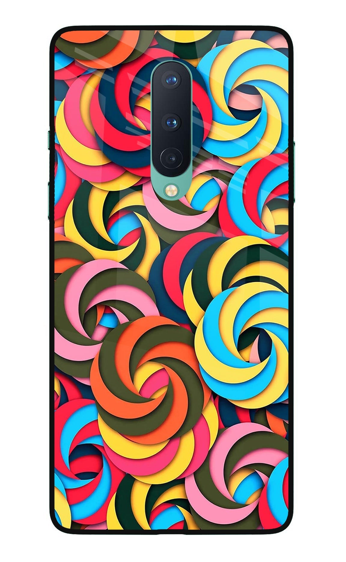 Spiral Pattern Oneplus 8 Glass Case