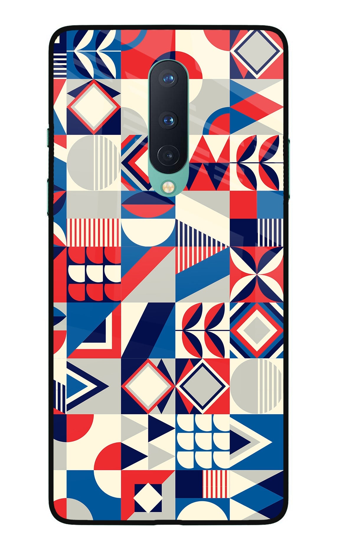 Colorful Pattern Oneplus 8 Glass Case