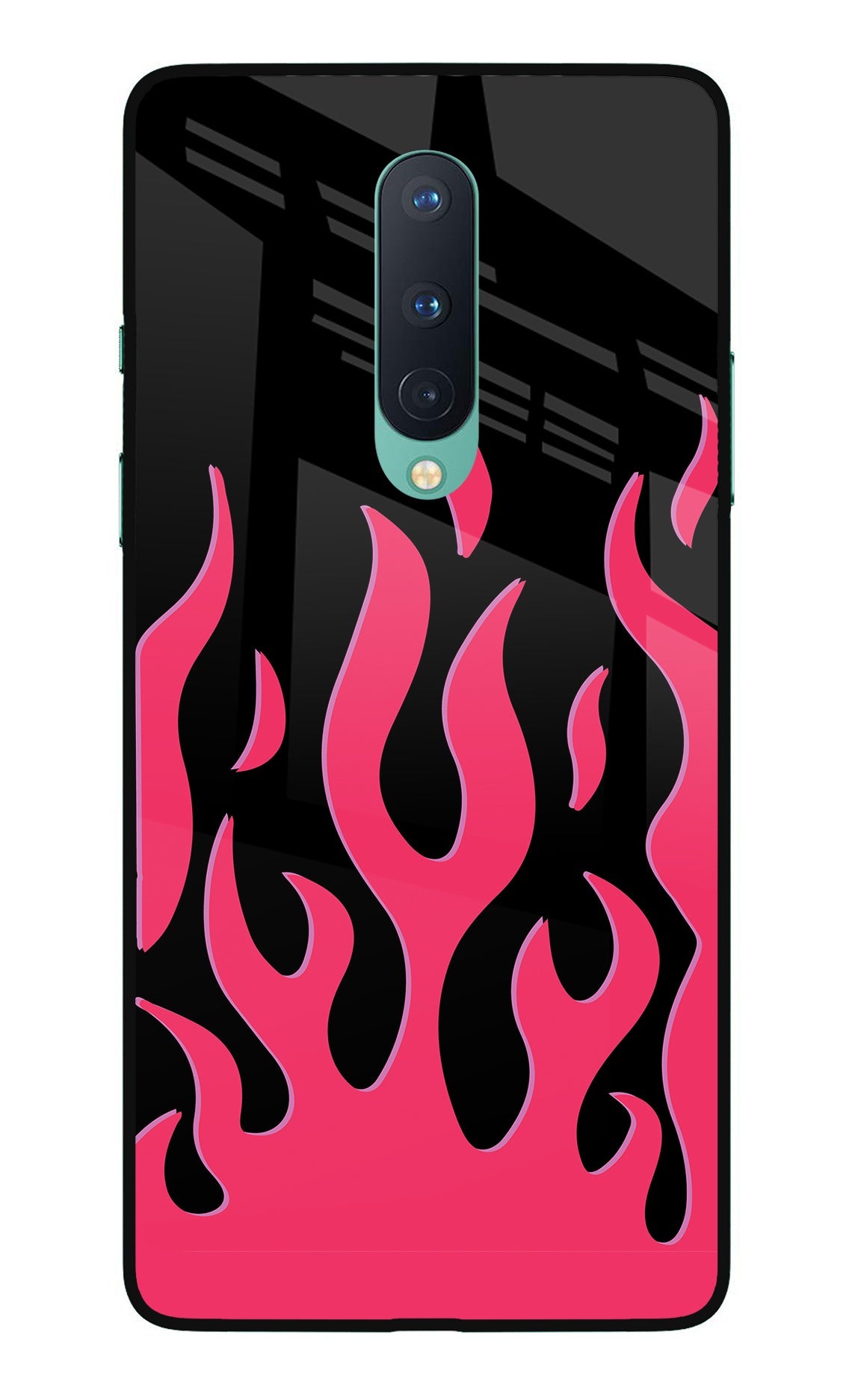 Fire Flames Oneplus 8 Glass Case